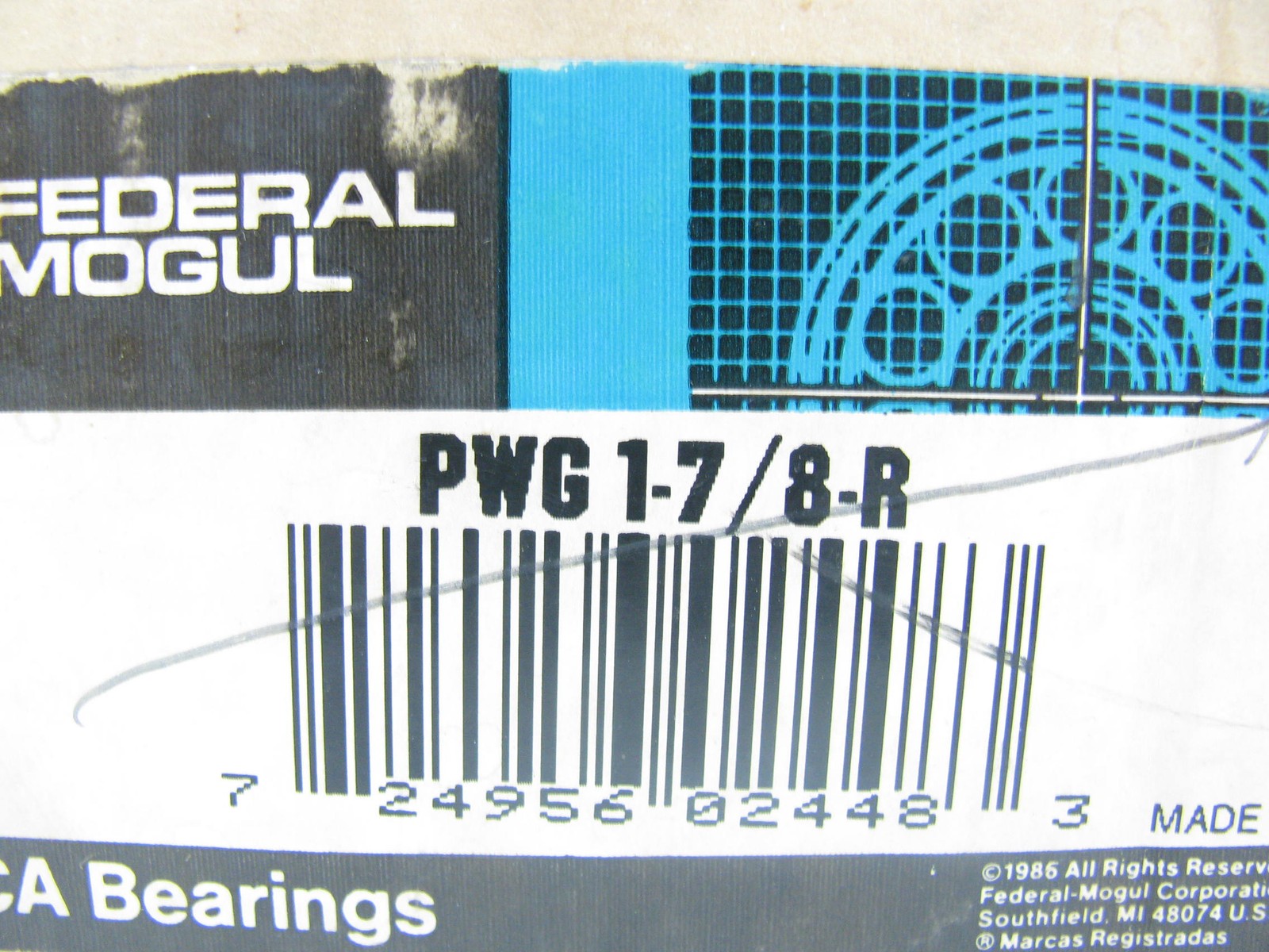 Federal PWG178R 2-Bolt Flange Mounted Ball Bearing – 1.875″ ID X 2.1875″ Center