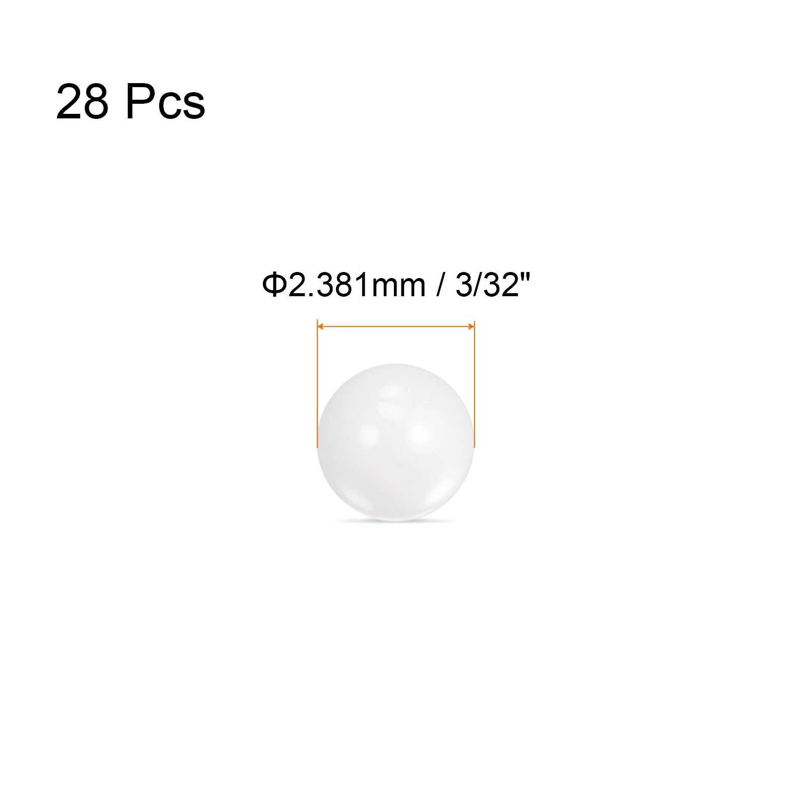 28pcs Ceramic Bearing Balls 2.381mm 3/32″ Zirconium Ball G10 Precision Balls