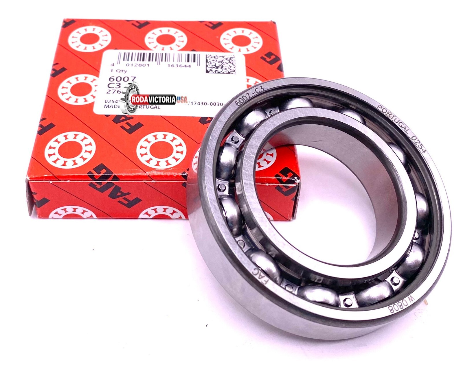 FAG 6007 C3 Deep Groove Ball Bearing, Open Type 35x62x14 mm