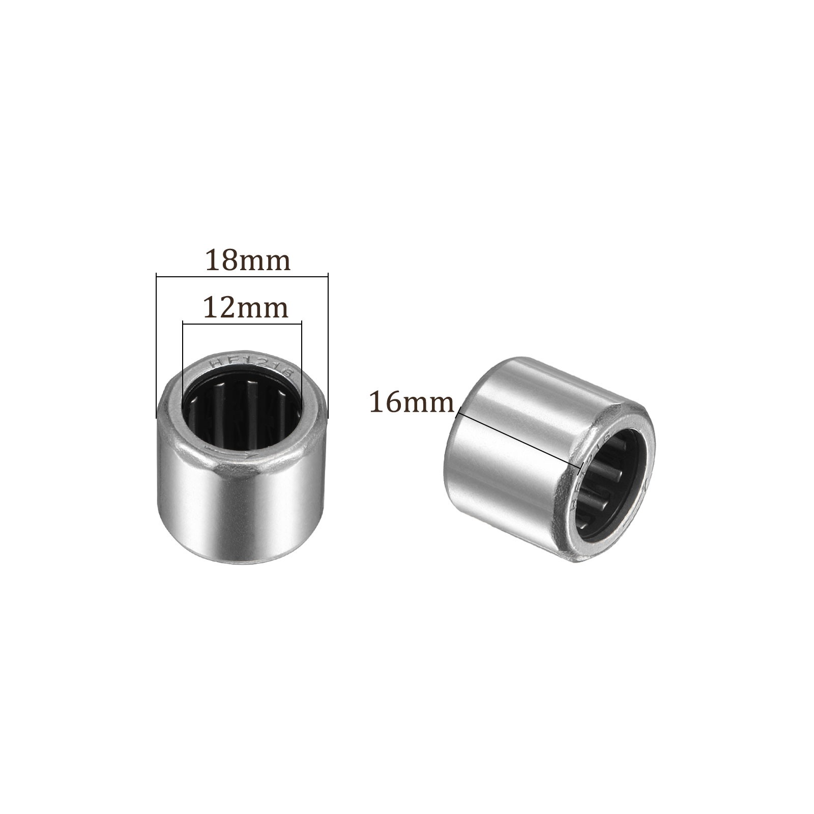 5pcs HF1216 Needle Roller Bearings – [12mmx18mmx16mm] One Way Clutch