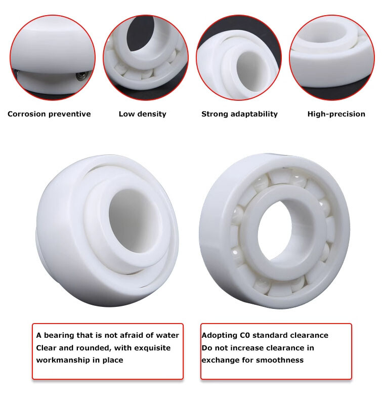 Full Ceramic ZrO2 Zirconium Dioxide Ball Bearings 608CE 6200CE~6210CE 2RS
