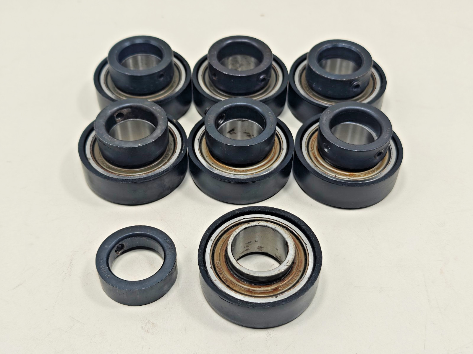 (7Pcs) RA100 + COL Fafnir Insert Ball Bearing Timken RA100 ID-1 inch LOT OF 7Pcs