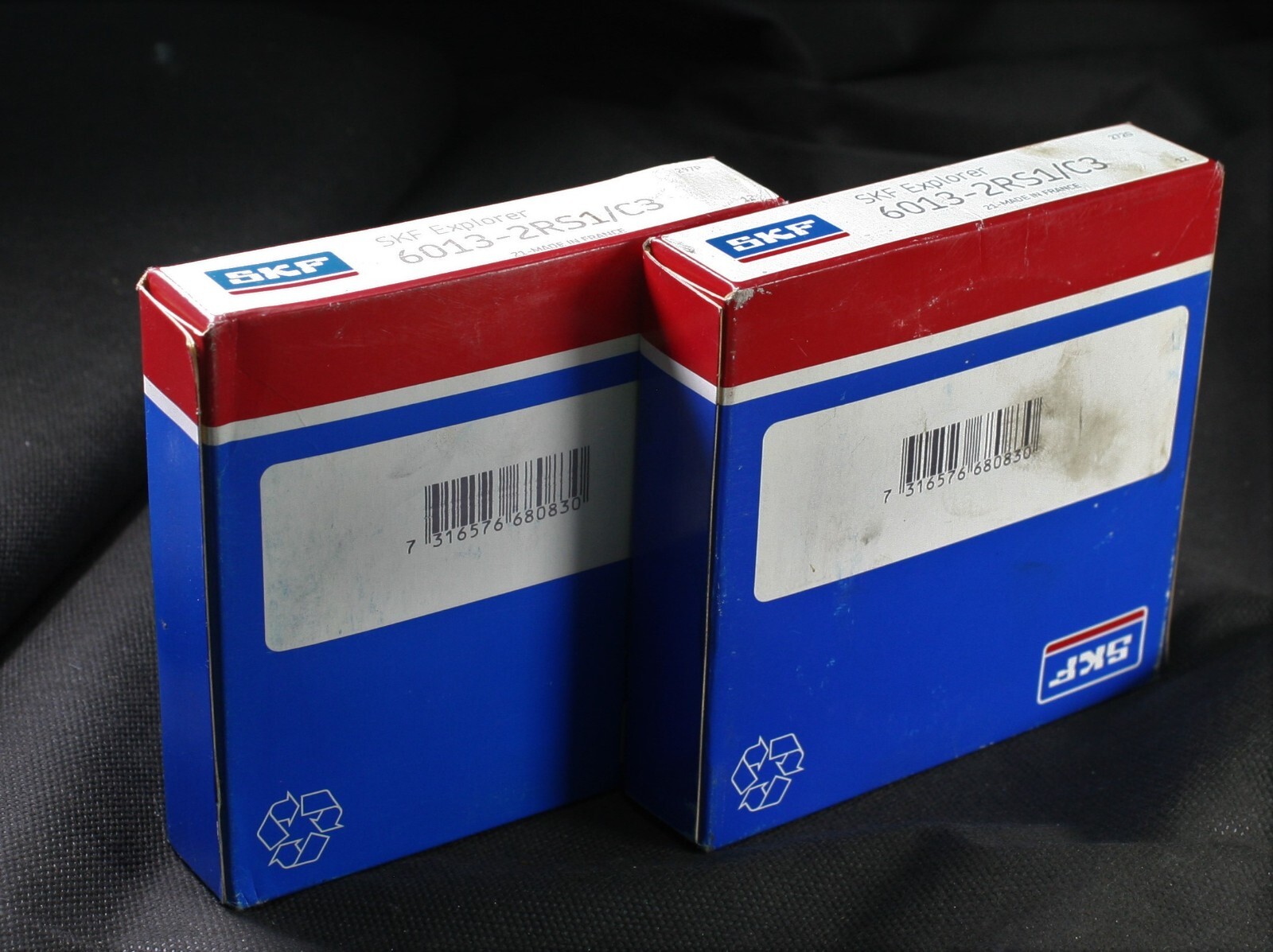 One (1) SKF 6013 2RS1/C3 Deep Groove Ball Bearing 65 MM Bore France NIB NEW