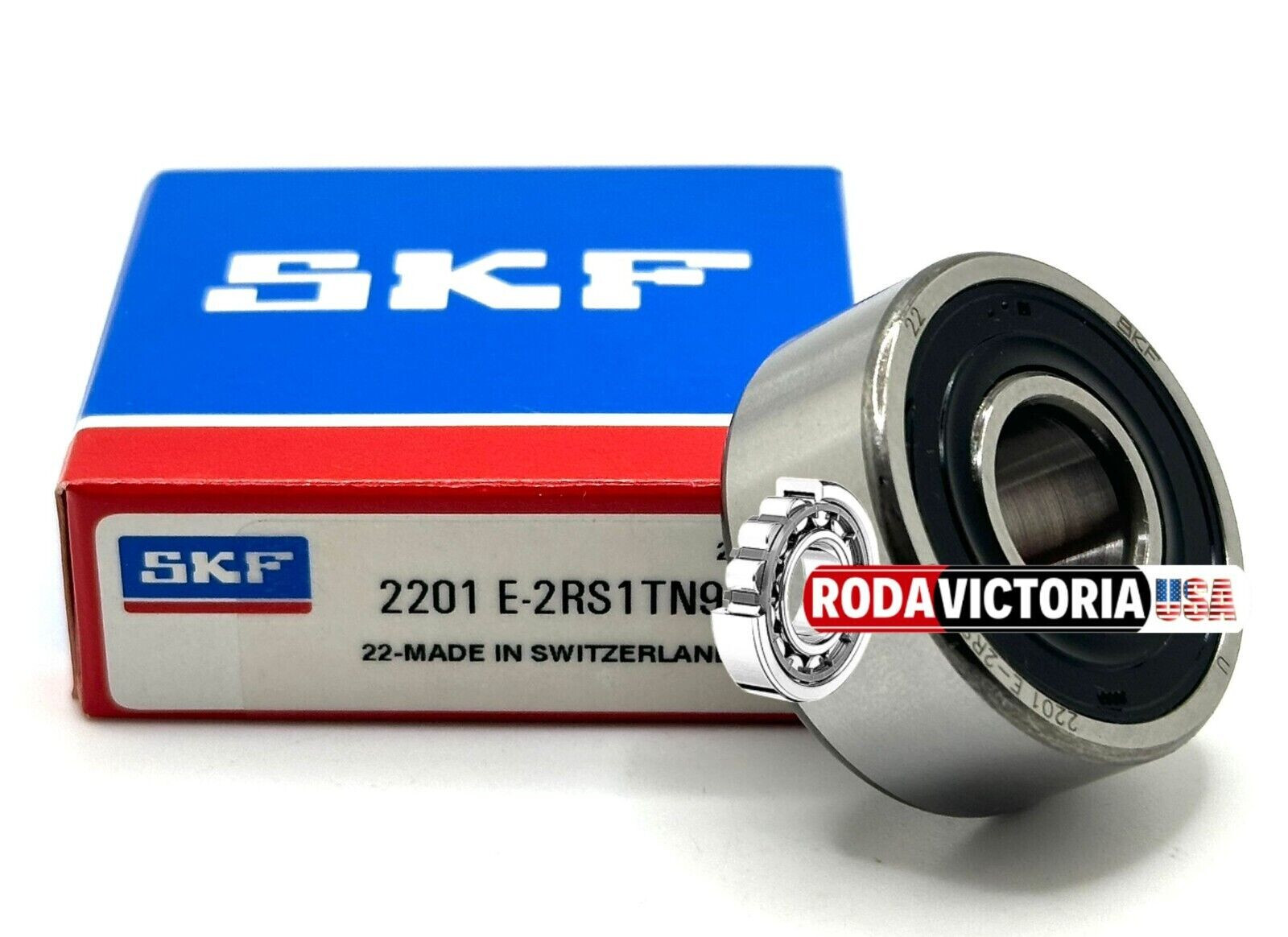 SKF 2201 E 2RS1 TN9 SELF-ALIGNING BALL BEARING, RUBBER SEALED 12x32x14mm SKF