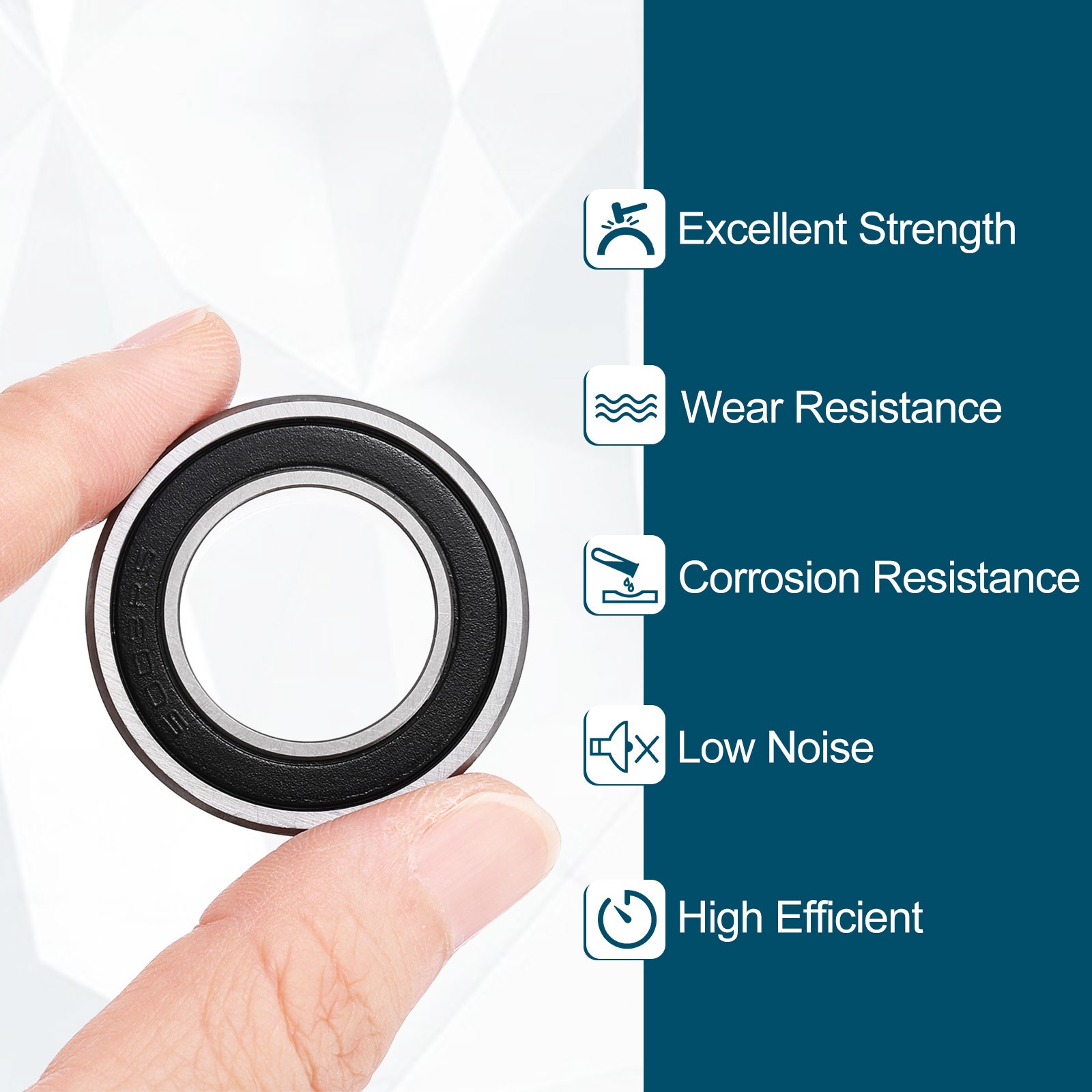 2Pcs 203510-2RS Non-Standard Ball Bearings 20mm ID x 35mm OD x 10mm Thickness