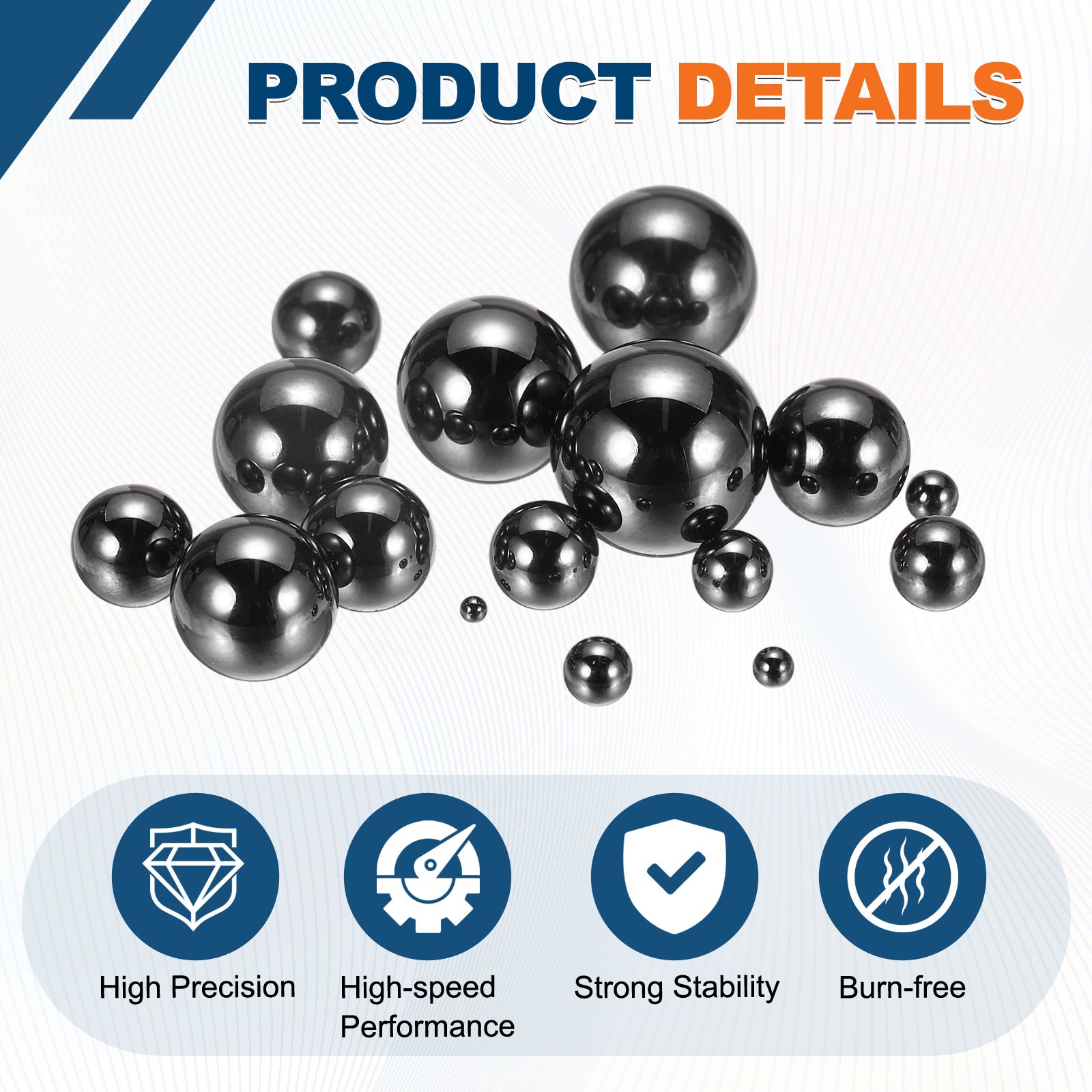 2Pcs 7/16″(11.113mm) Ceramic Bearing Balls Silicon Carbide G10 Precision Balls