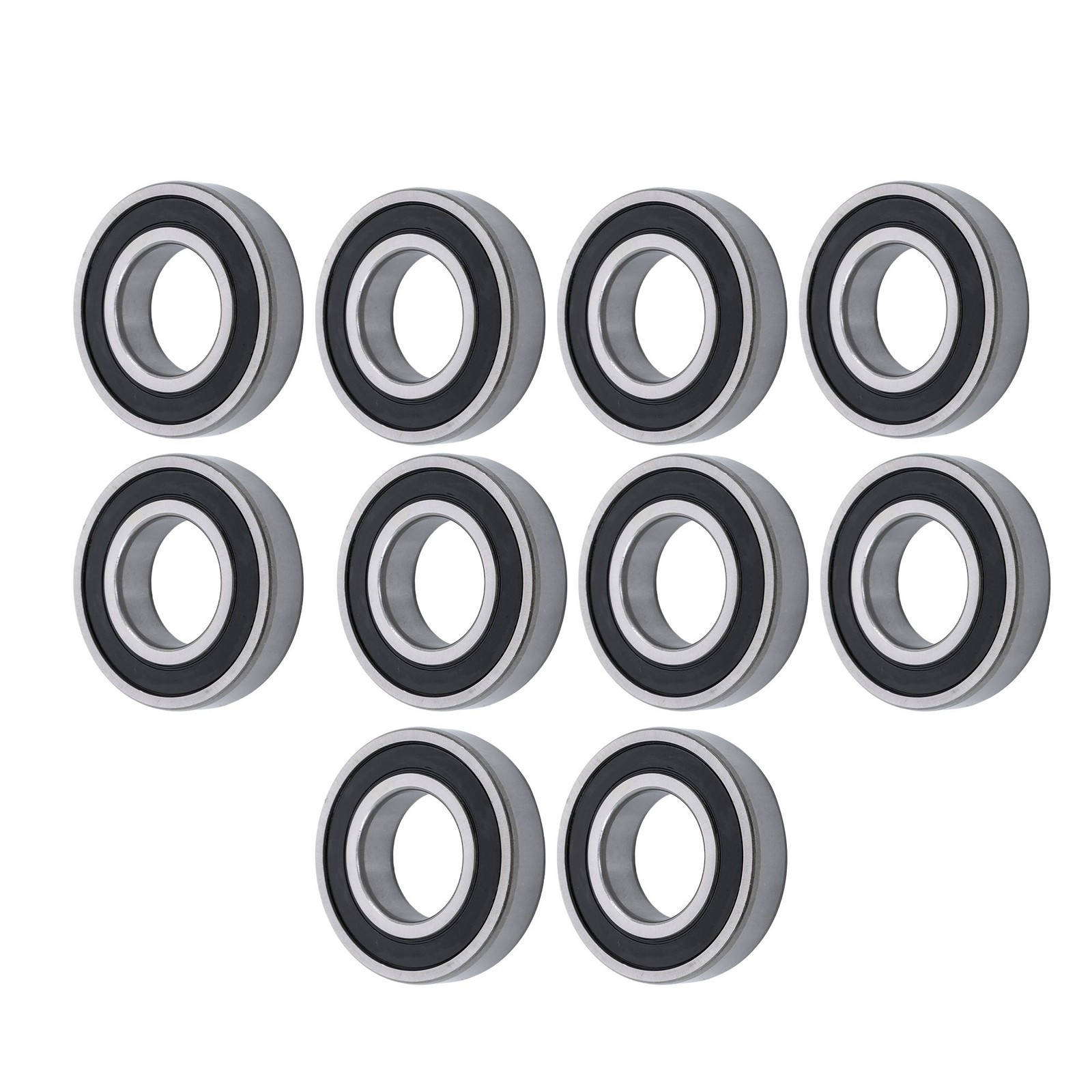 10 Pack 6208-2RS 40mmx80mmx18mm Deep Groove Ball Bearing Rubber Sealed