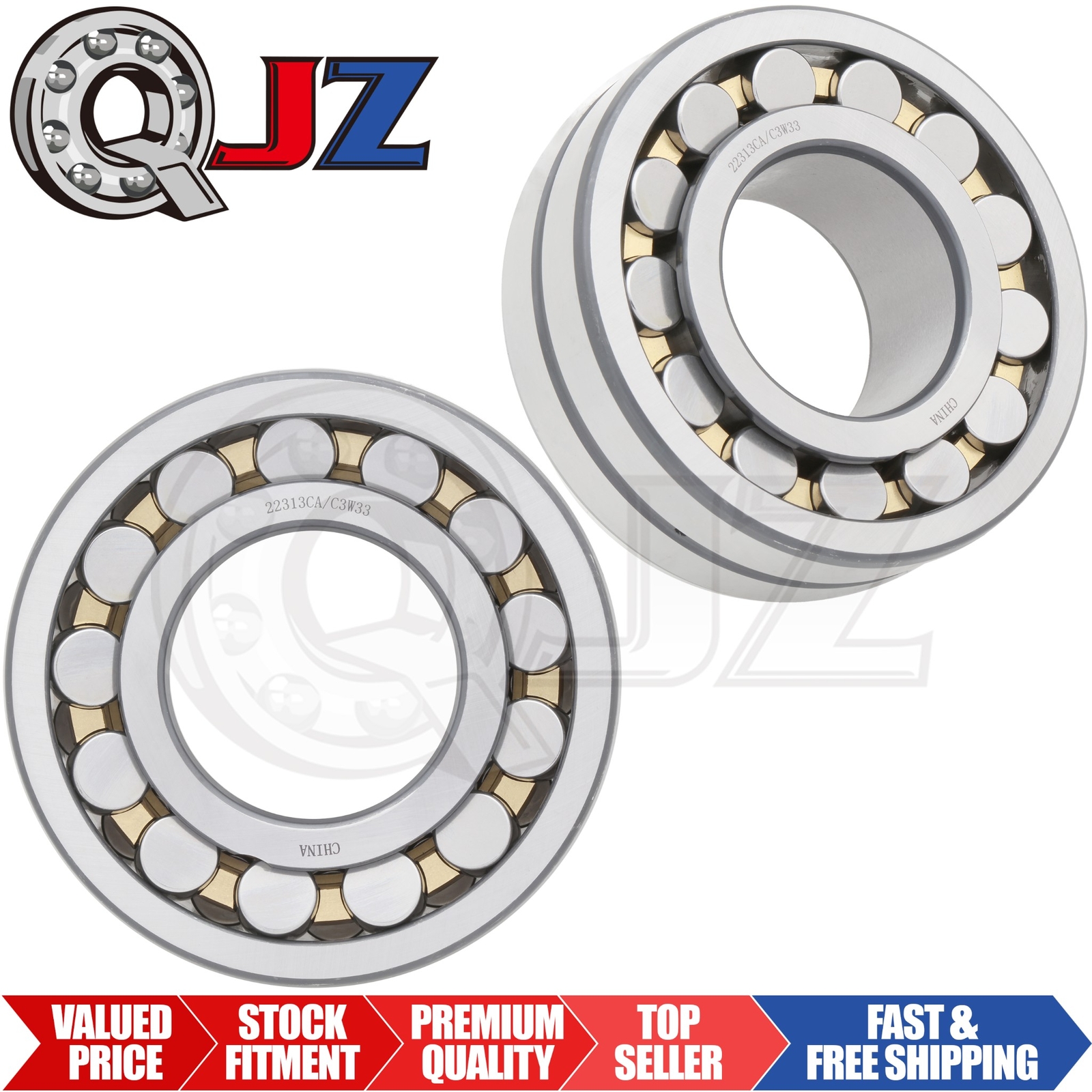 [Qty.2] New 22313CAC3W33 Spherical Roller Bearing [65mm ID x 140mm OD x 48mm W]