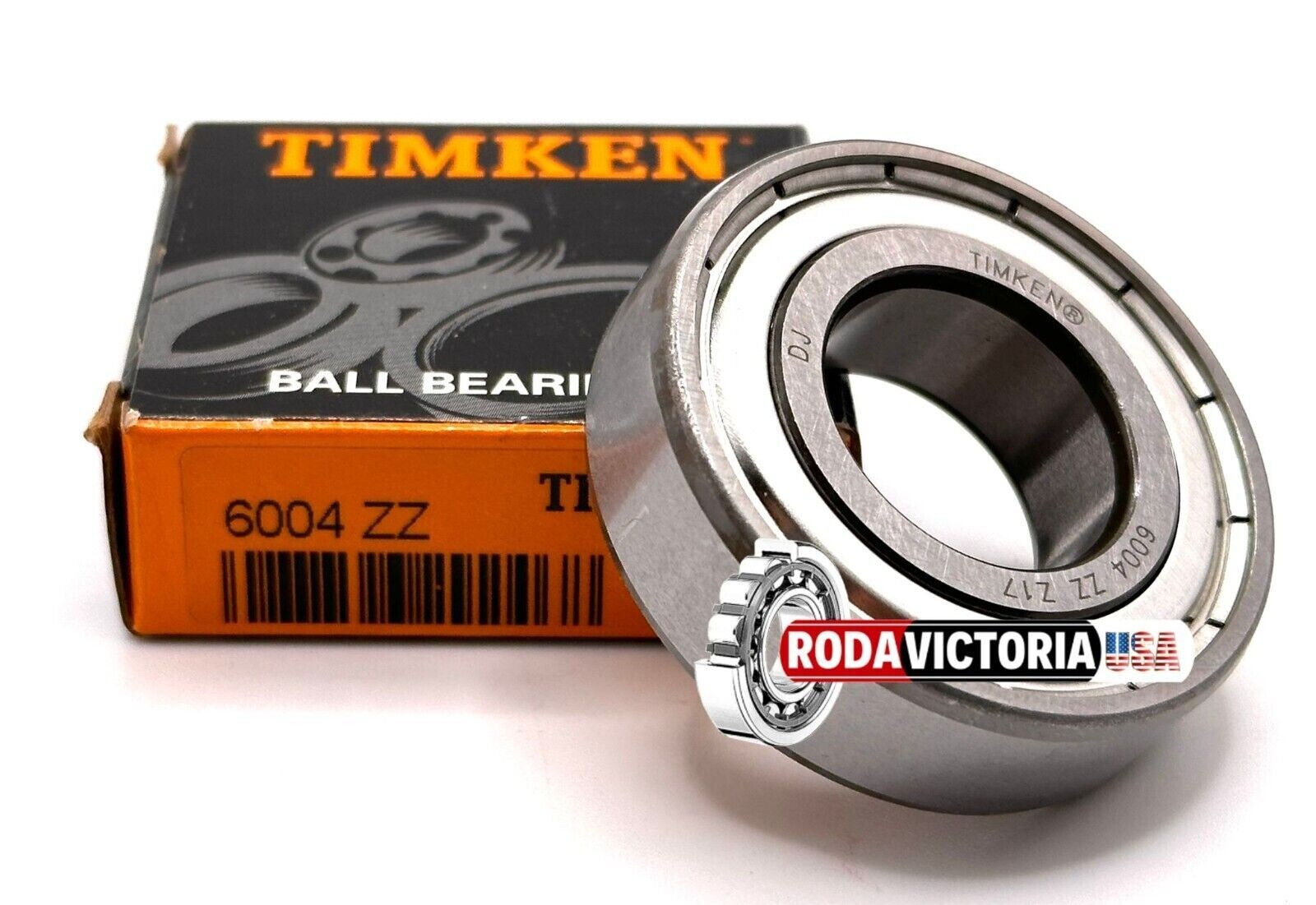 TIMKEN USA 6004 ZZ DEEP GROOVE BALL BEARING, METAL SHIELDED 20x42x12mm