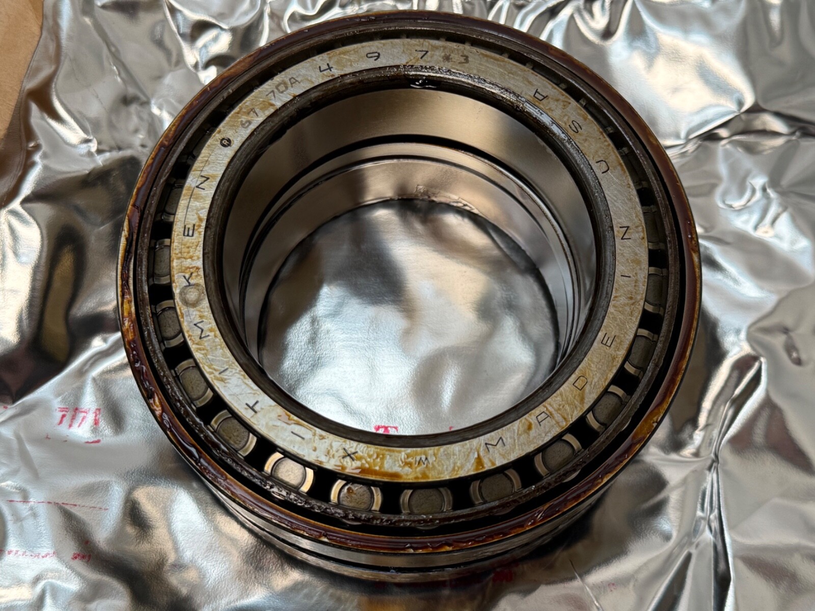 Timken 497-90204 Double Taper Bearing Cone&Cup 497/493D/X3S 3-3/8″ ID 5-3/8″ OD