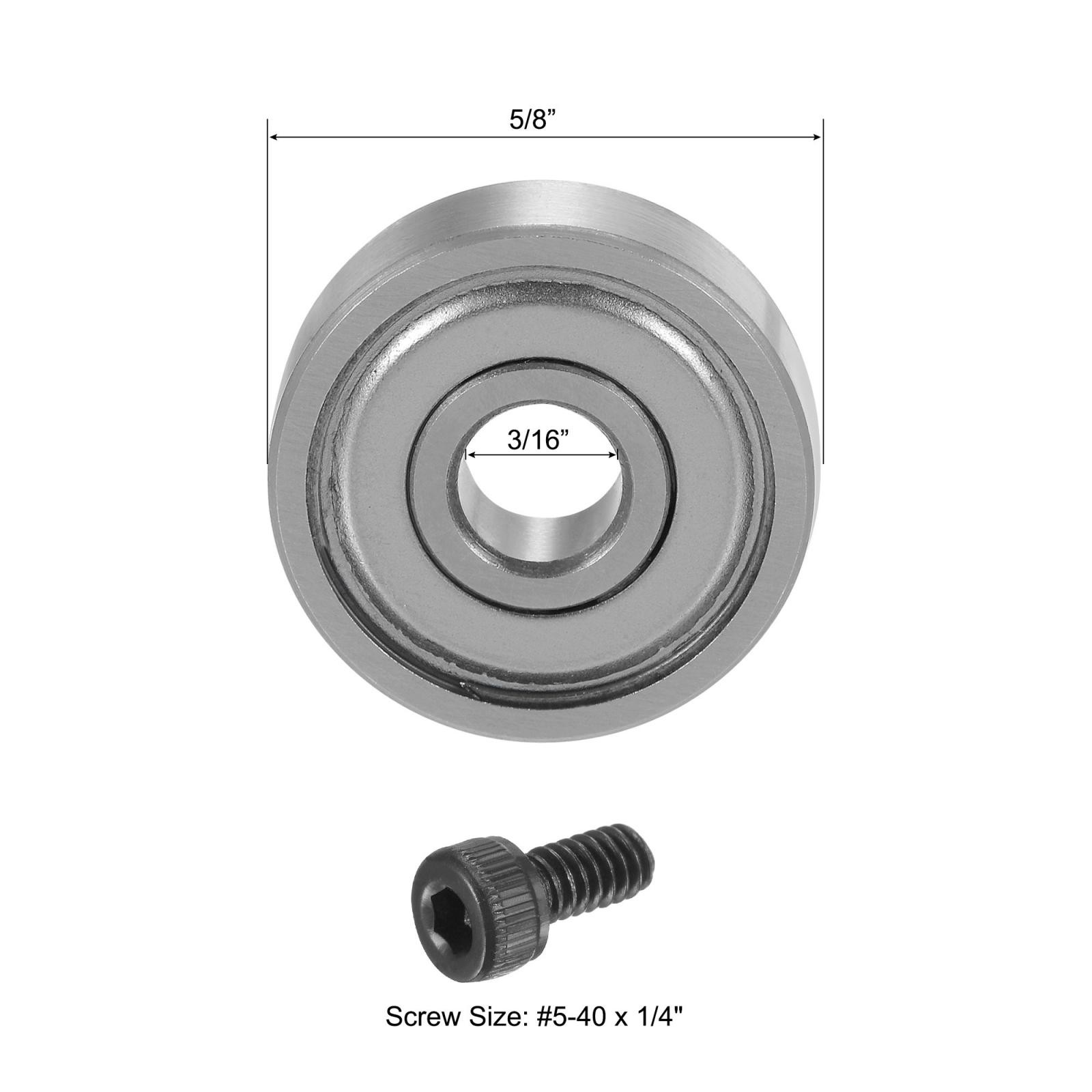 6pcs Bearing Accessory Kit 3/16″ I.D. 5/8″ OD Top Mounted Bearings