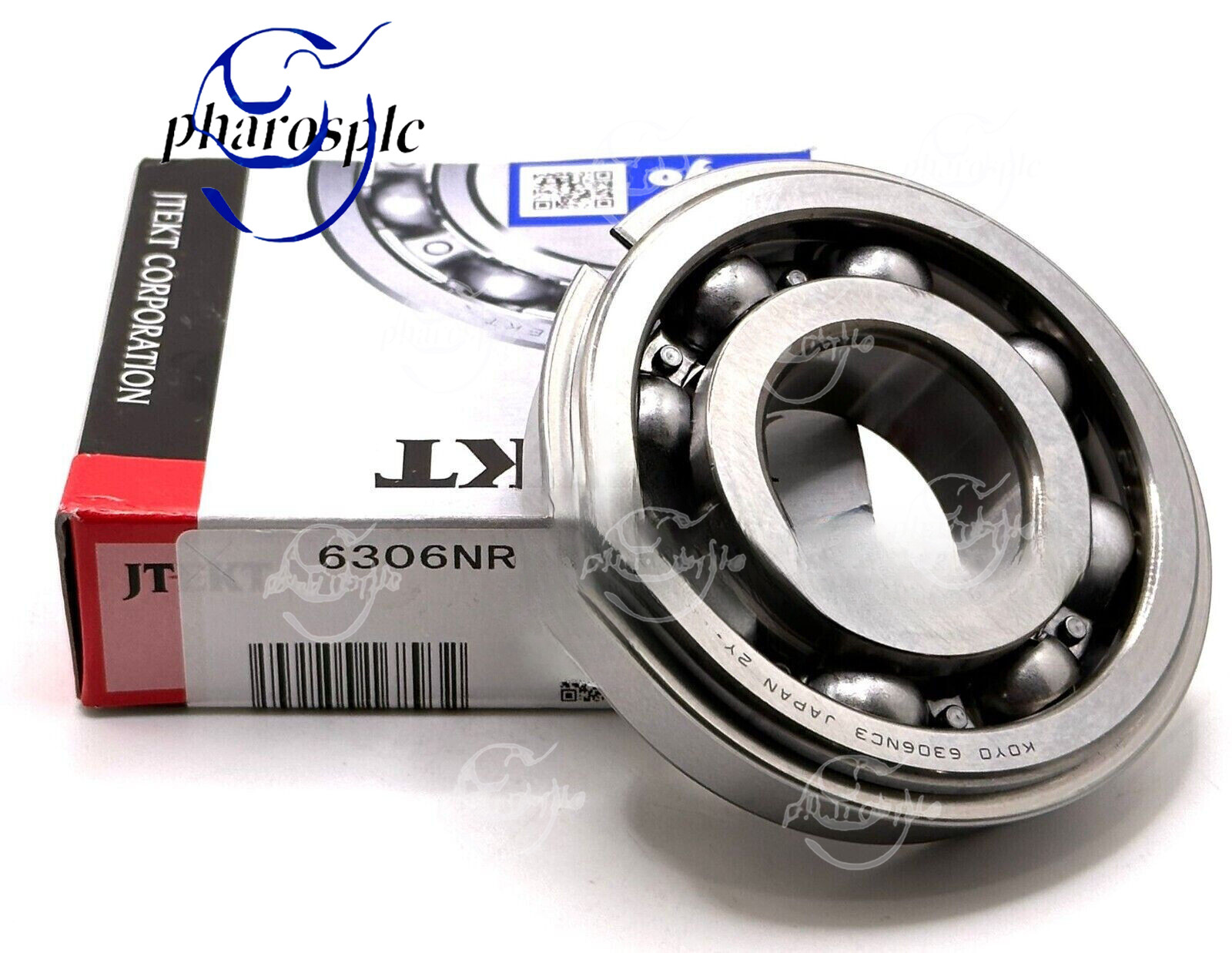KOYO 6306 NR C3 BALL BEARING, OPEN, NO SEALS + SNAP RING 30x72x19mm