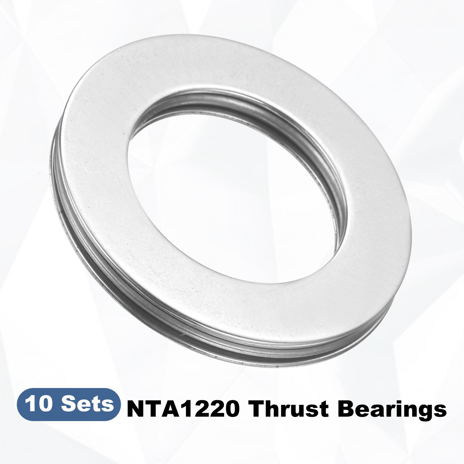 10 Pcs 3/4″x1-1/4″x1/8″ NTA1220 Needle Roller Thrust Bearings w Washers
