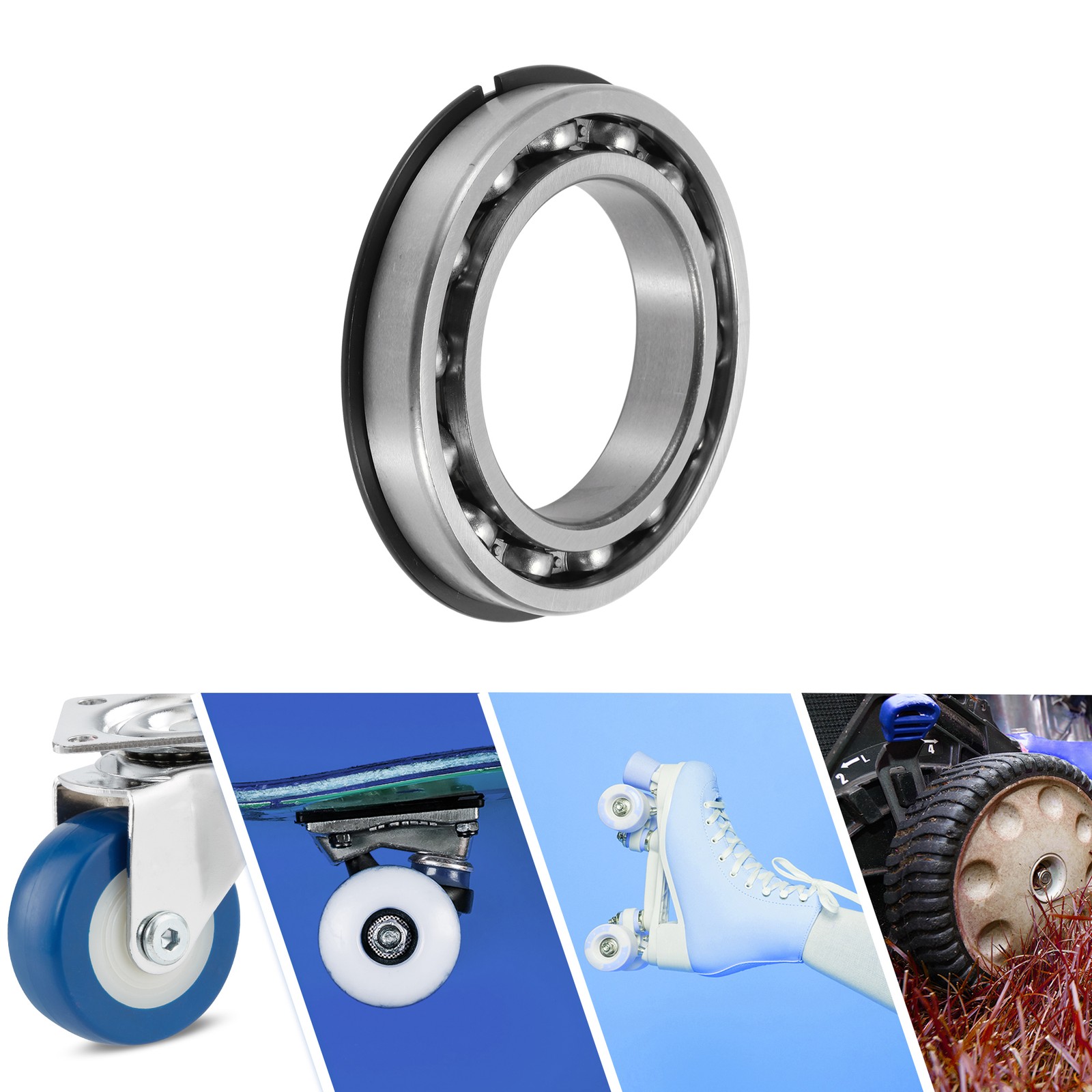 Ball bearing 6016NR 80x125x22mm 1pc silver for NR