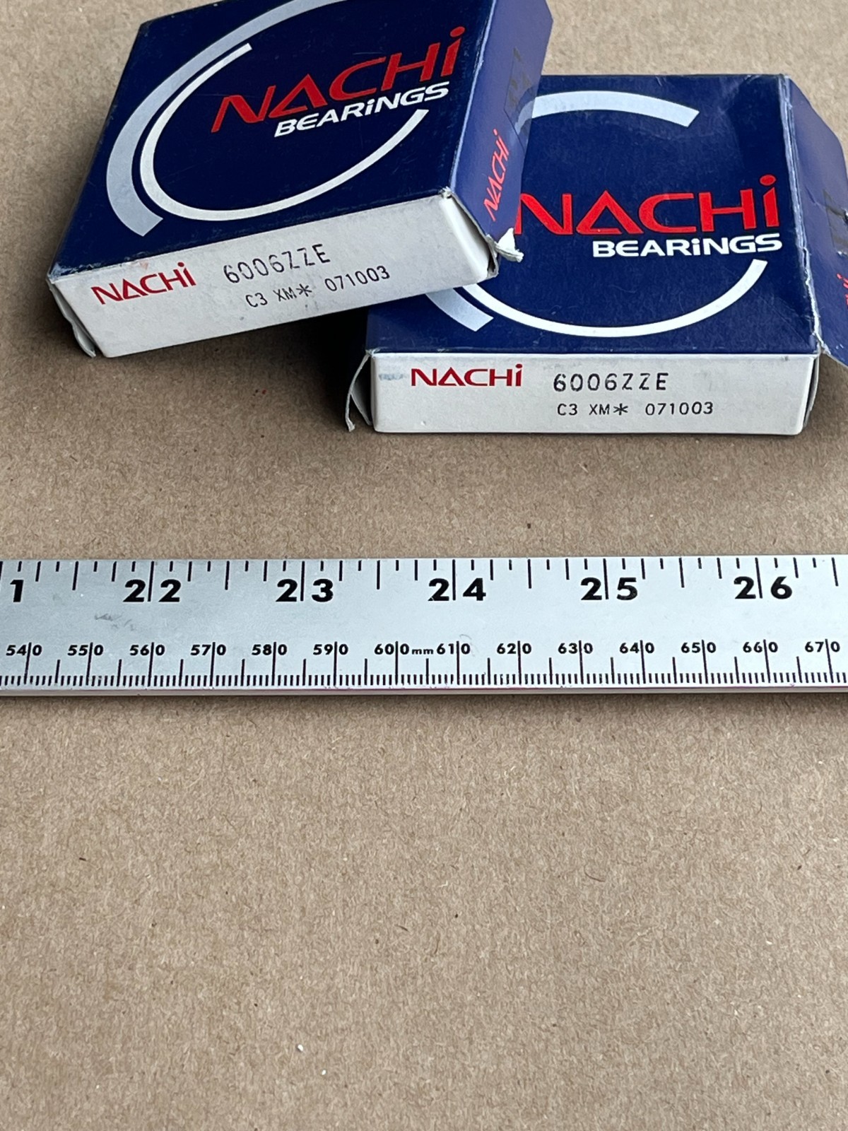 Quantity 2 Nachi Quest deep groove Ball bearing 6006 ZZE C3 30x55x13mm, open