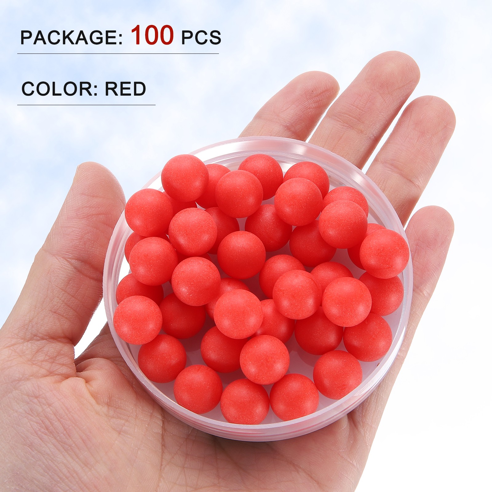 100pcs PP Plastic Bearing Balls 7/16″ Solid Plastic Balls G2 Precision, Red