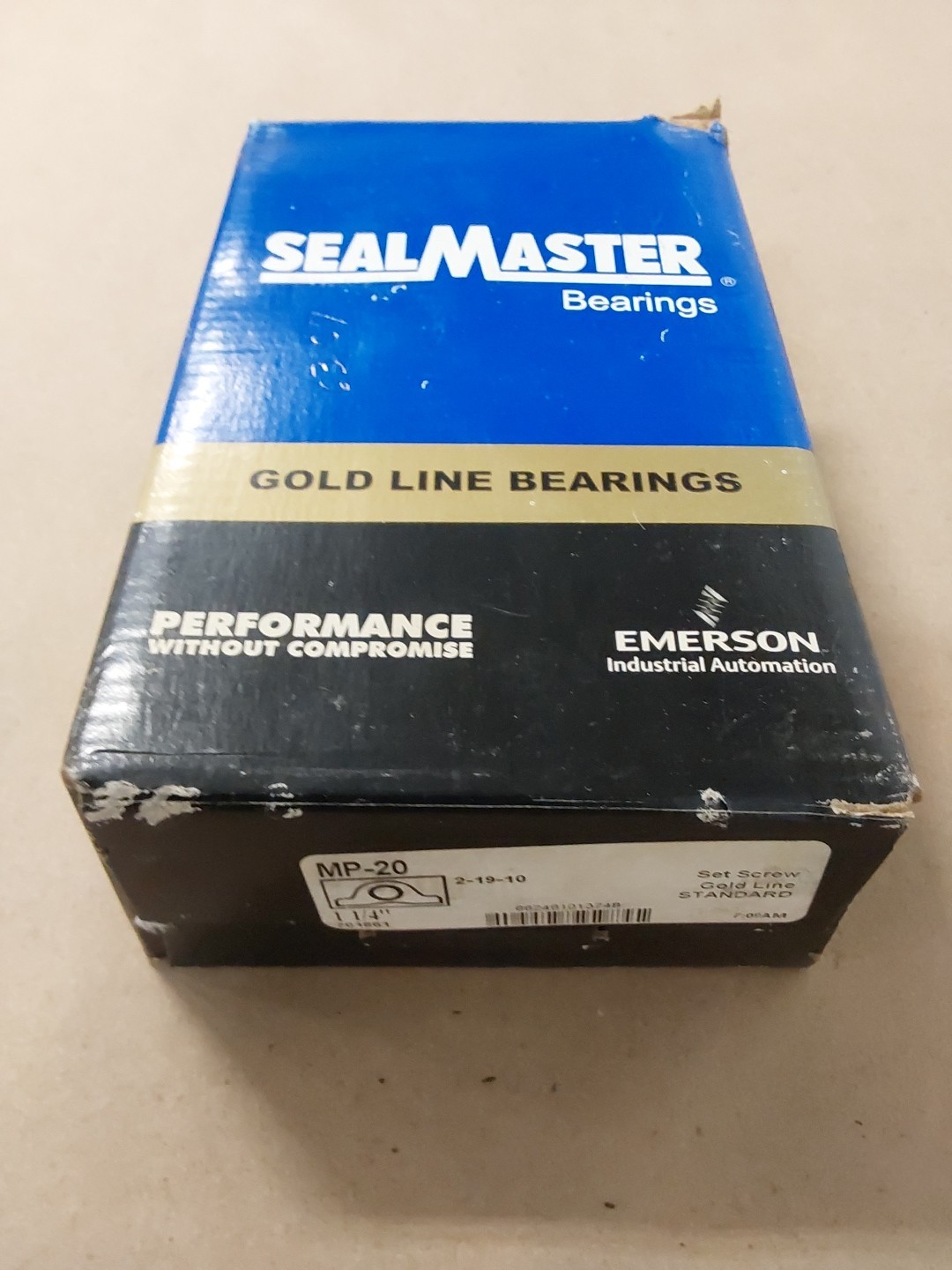 SEALMASTER MP-20 Set Screw GOLD LINE BEARINGS 1-1/4″