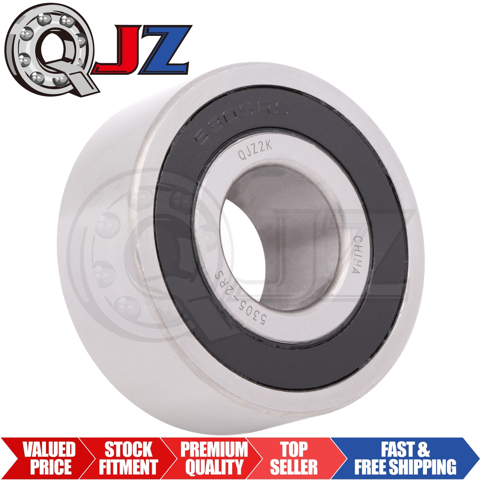 [Qty.1] 5305-2RS Angular Contact Ball Bearing [25mm Bore x 62mm OD x 25.4mm W]