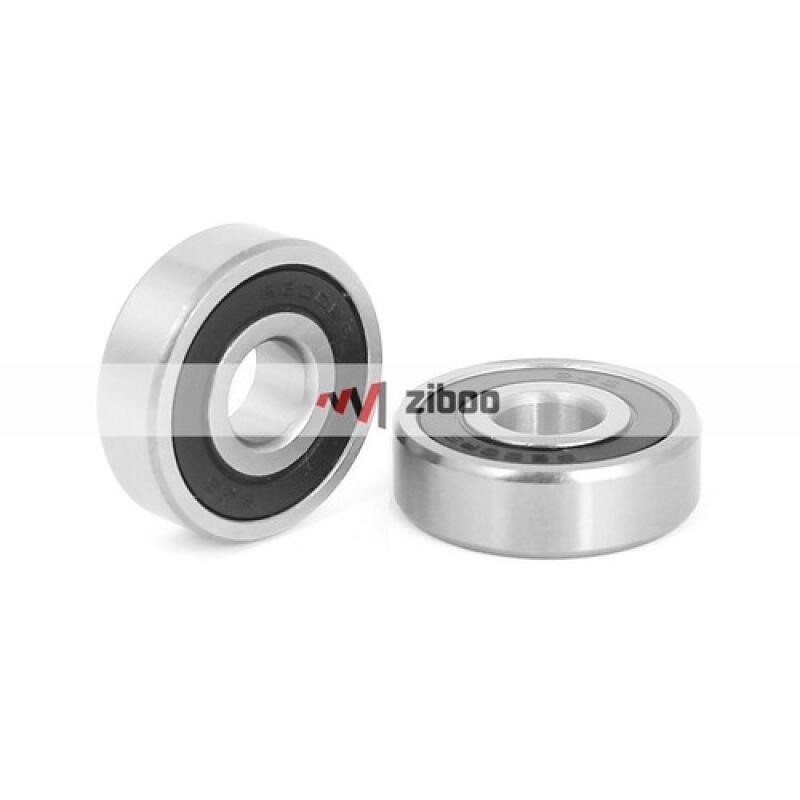 2 Pcs 6200RS Sealed Deep Groove Radial Ball Bearings 30mmx10mmx9mm Silver Tone