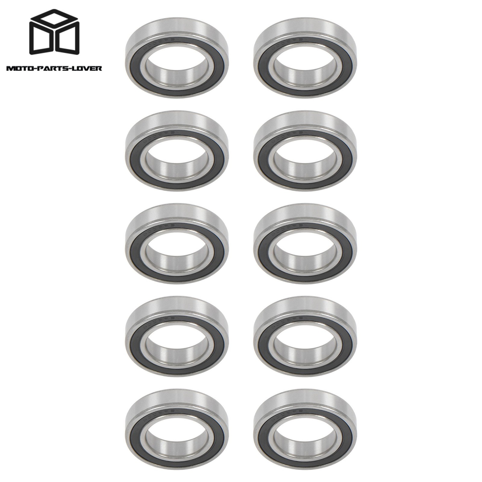 40x68x15mm 6008-2RS Bearings 10pcs Double Rubber Sealed