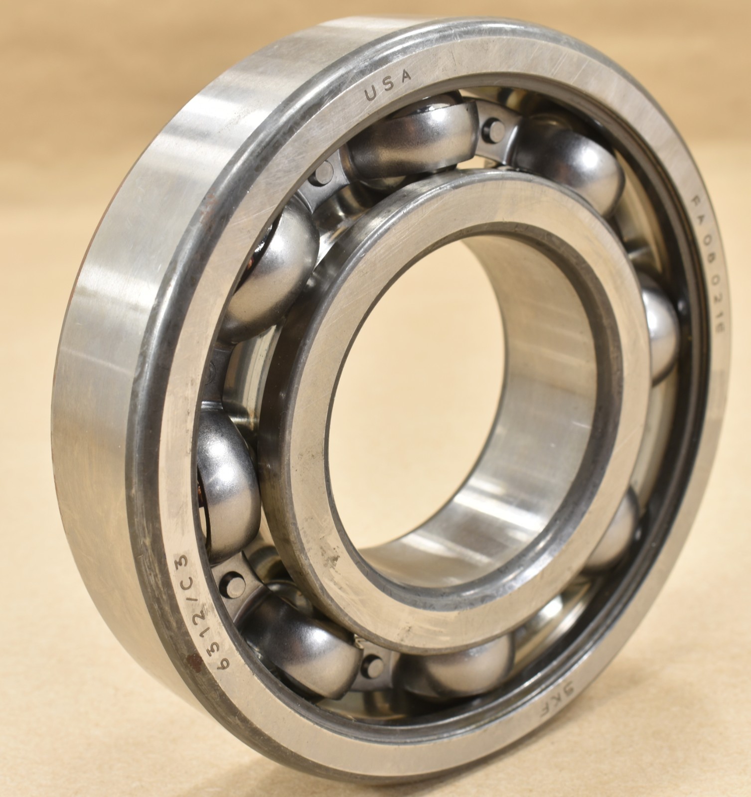 SKF 6312/C3, Single Row Deep Groove Ball Bearing, 60mm ID x 130mm OD x 31 mm W