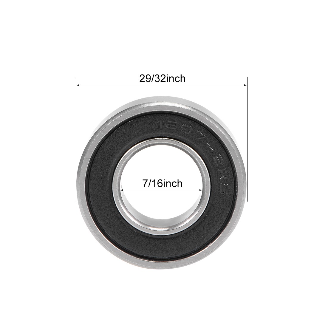 10pcs 1607-2RS Deep Groove Ball Bearing Z2 7/16 x 29/32 x 5/16inch Double Sealed