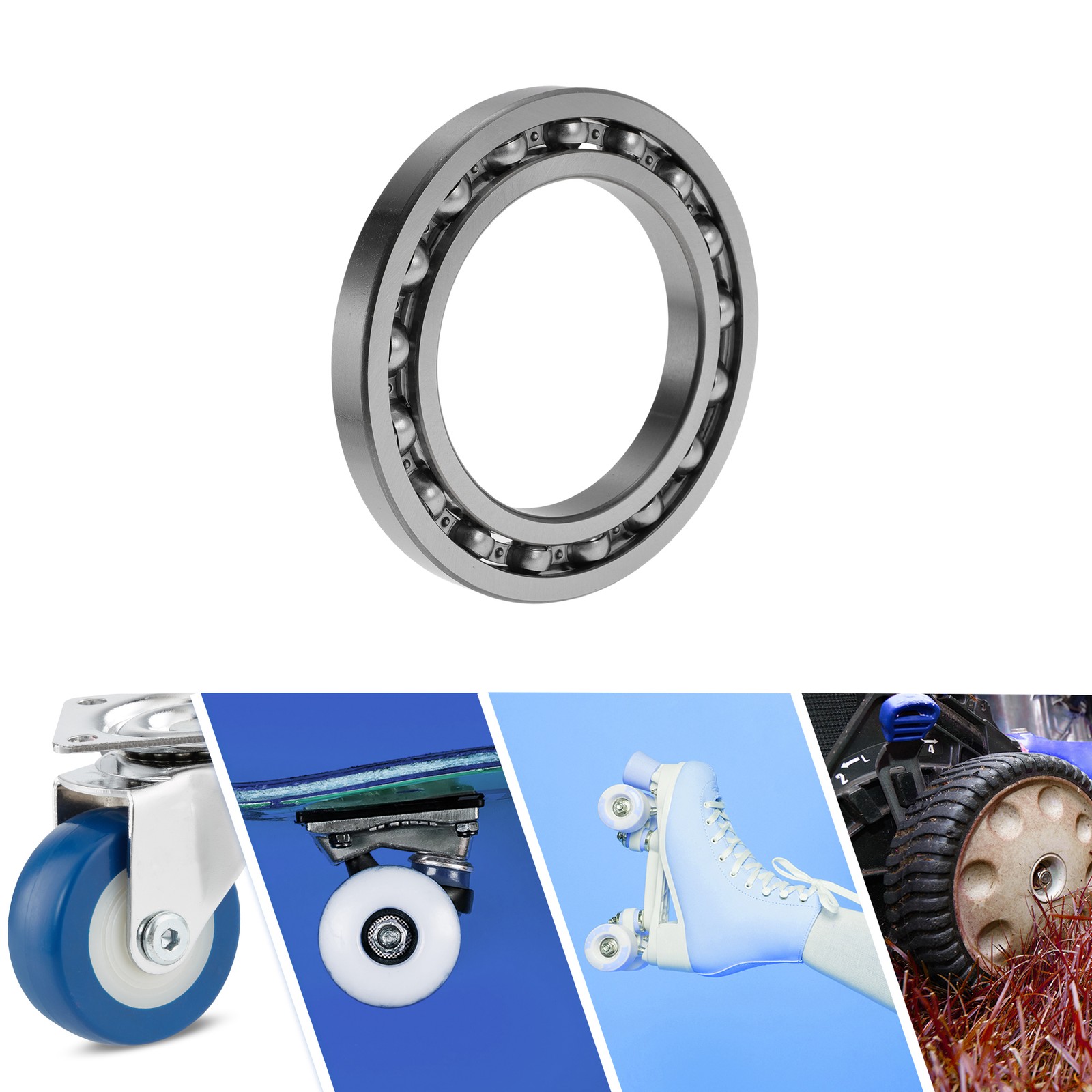 16021 Deep Groove Ball Bearings 105x160x18mm 1 Pcs Silver Tone