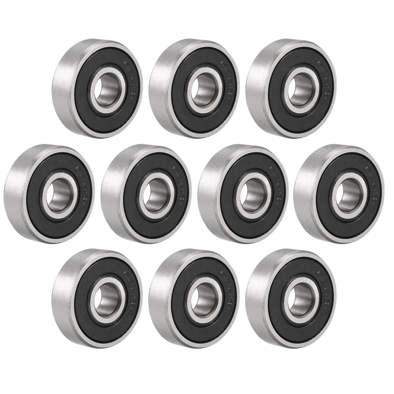 10pcs Deep Groove Ball Bearing 626-2RS Double Sealed 6 x 19 x 6mm Carbon Steel