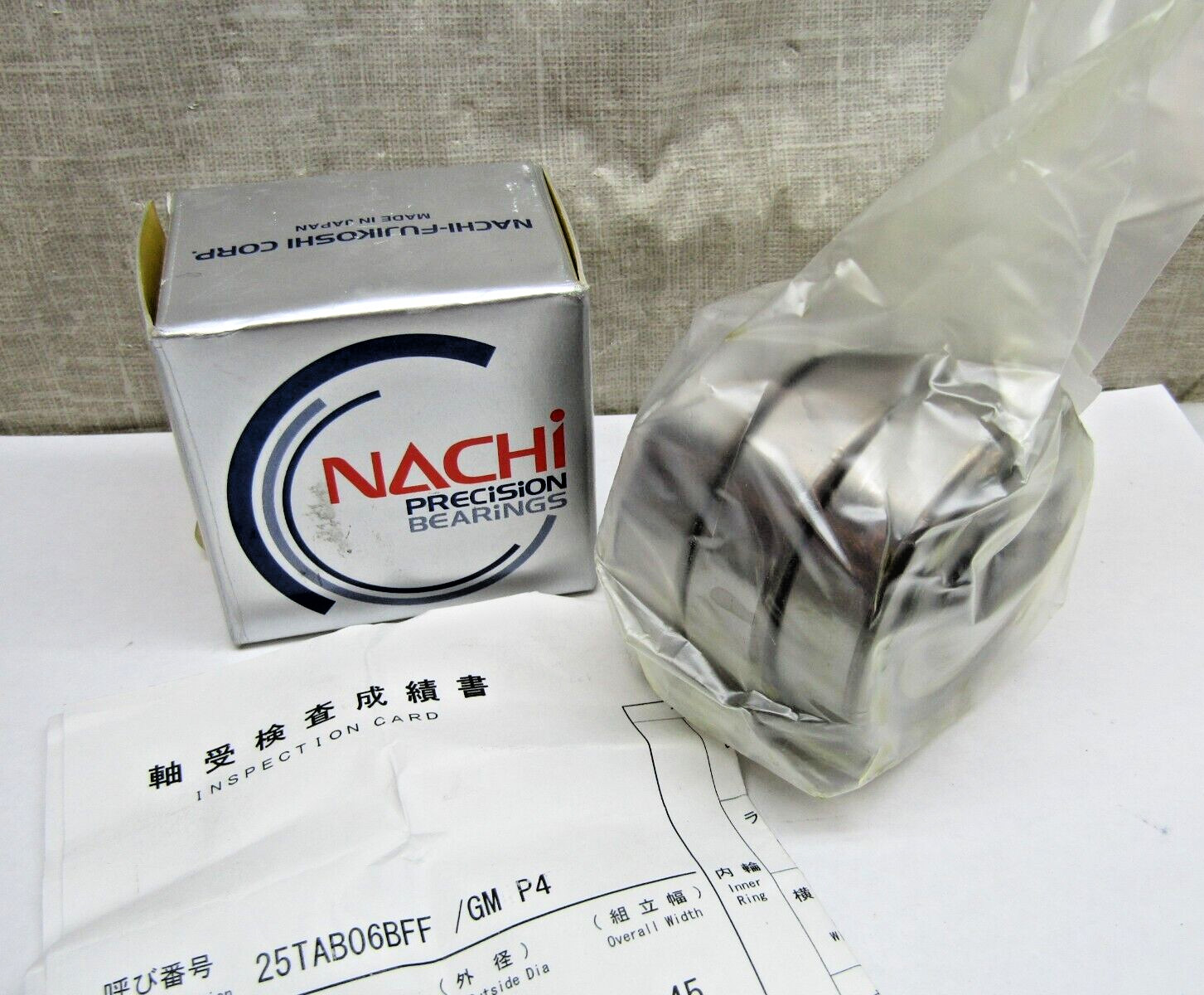 Nachi 25TAB06BFF /GM P4 25mm X 62mm X 15mm ea 3 Bearing Matched Set