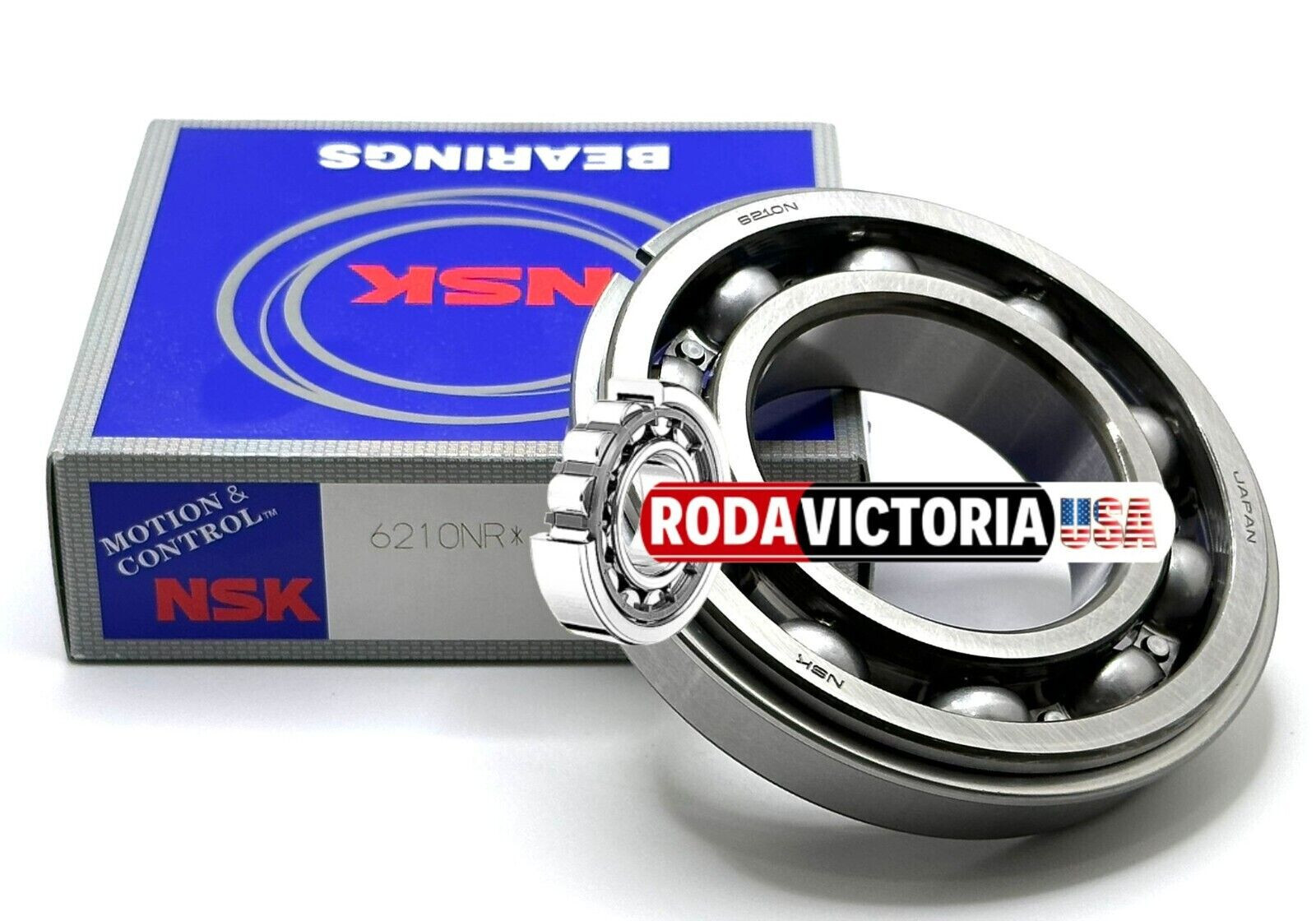 NSK JAPAN 6210 NR BALL BEARING, OPEN TYPE, NO SEALS 50x90x20mm