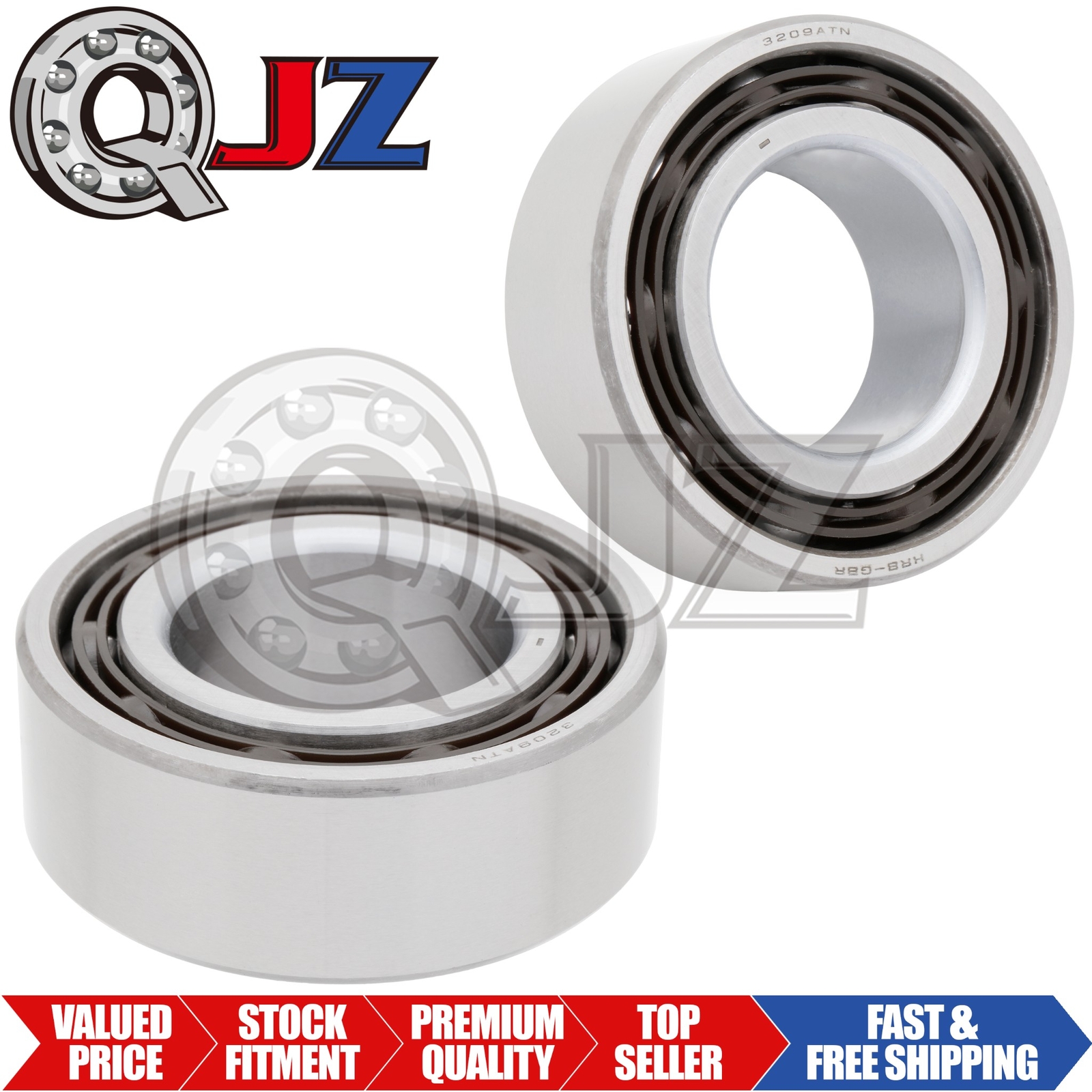 [Qty.2] 3209 New Angular Contact Ball Bearing [40mm Bore x 80mm OD x 30.2mm W]