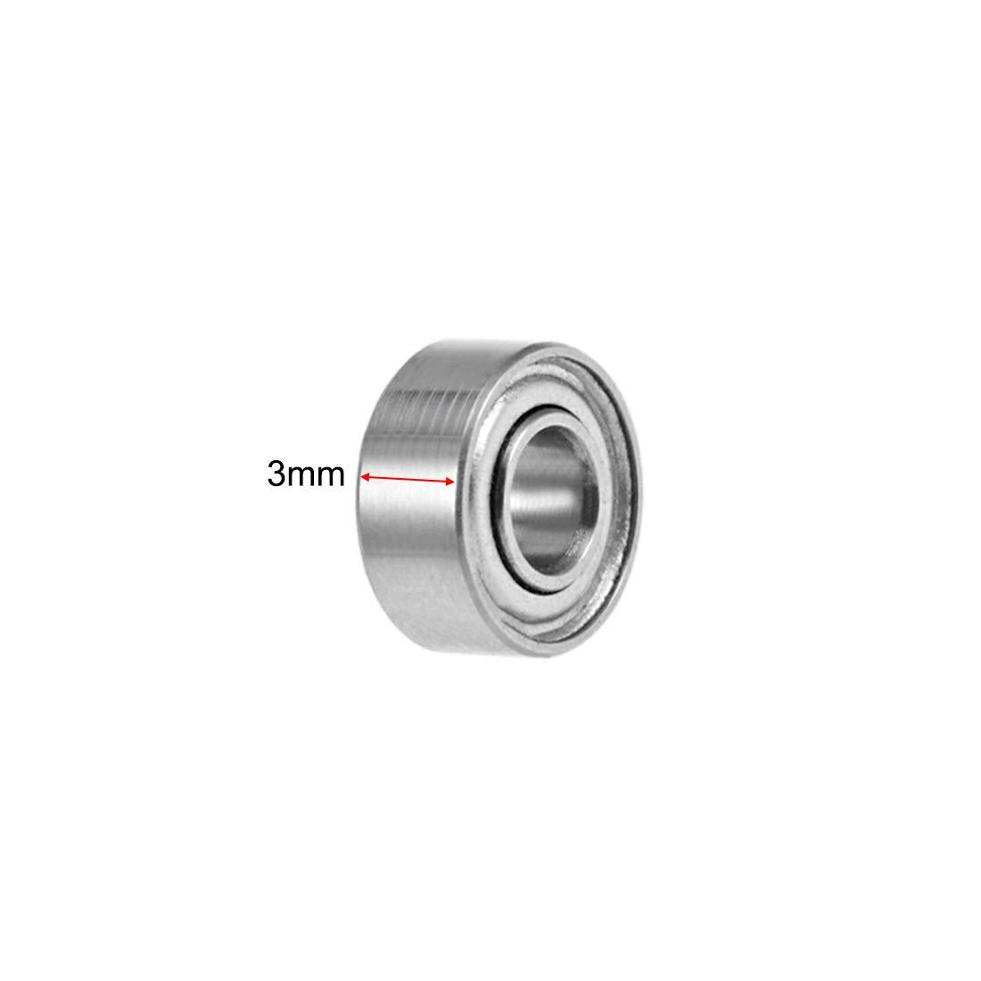 10pcs Deep Groove Ball Bearing 683ZZ Double Shield Carbon Steel 3mm x 7mm x 3mm
