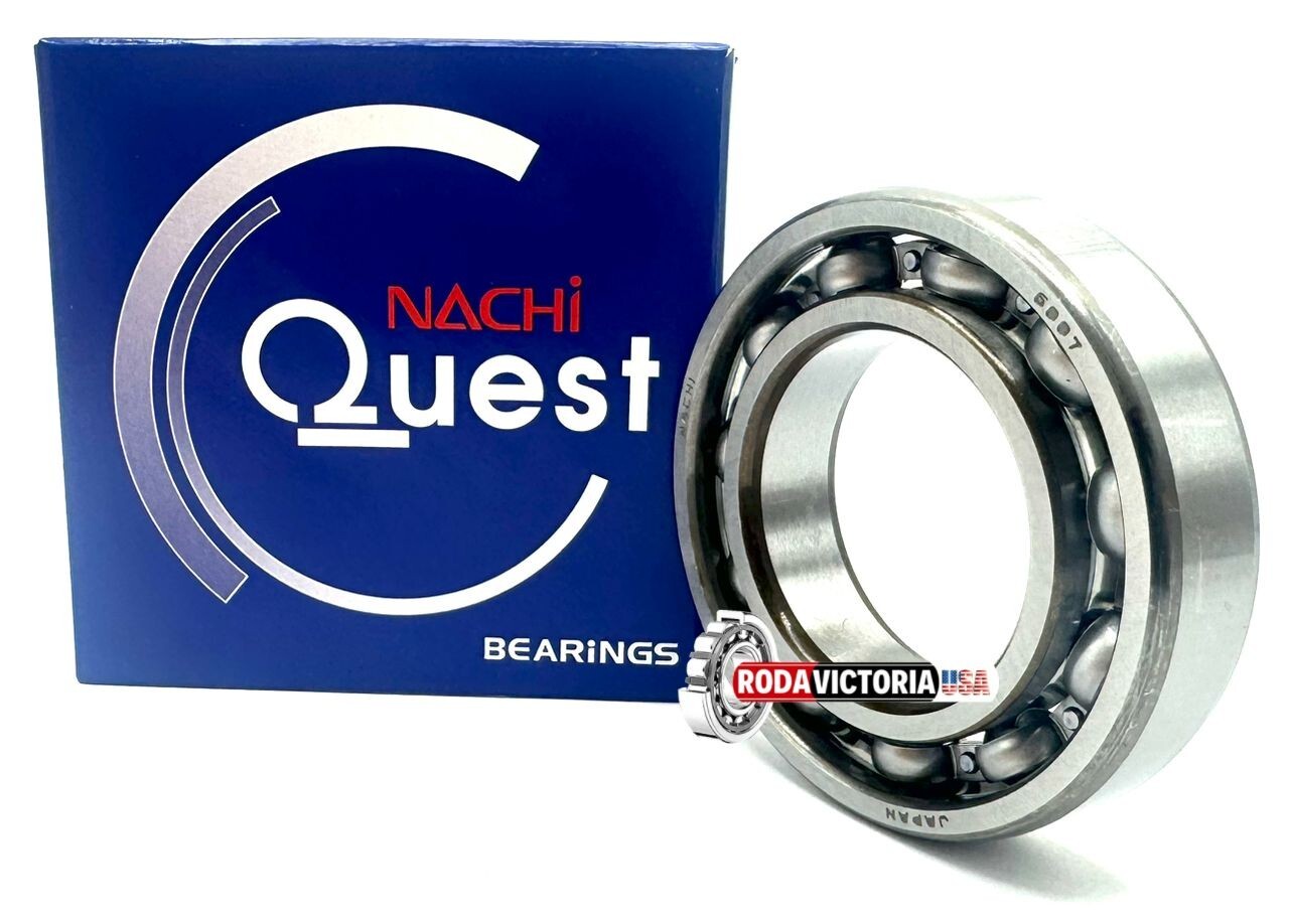NACHI JAPAN 6007 C3 DEEP GROOVE BALL BEARING, OPEN TYPE, NO SEALS 35x62x14 mm