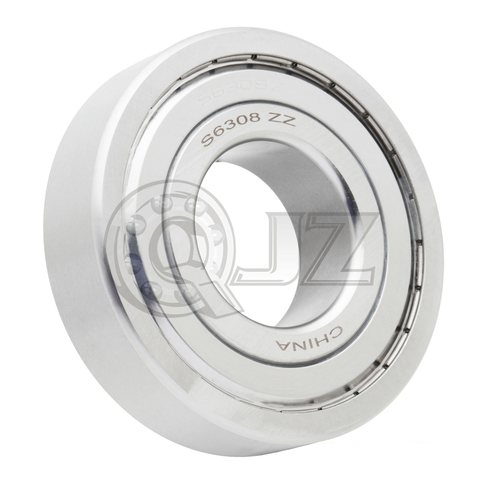 [4-Pack] S6308-ZZ Ball Bearing 40mm x 90mm x 23mm Rubber Seal Stainless Steel
