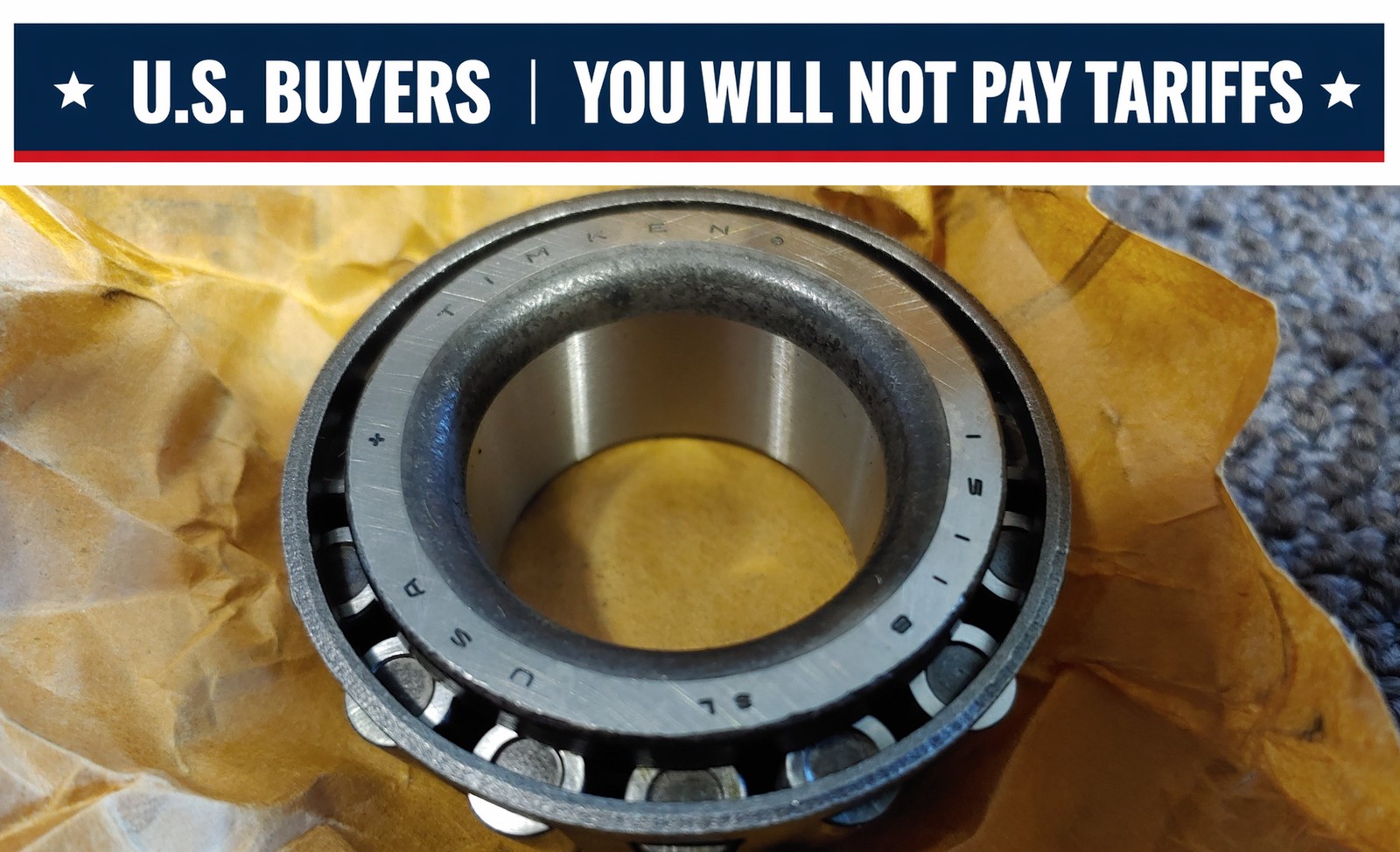 Timken 15118-20024 Tapered Roller Bearing Cone – 1.1895 in ID, 0.8125 in Cone Wi