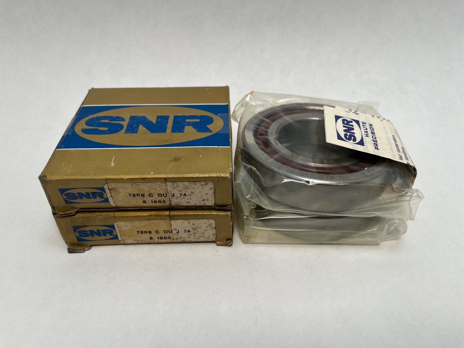 SNR 7208CDUJ74 Bearing 40x80x18 mm 7208-C-T-DUL-P4 7208-C-DU-J74 France 2 Pcs