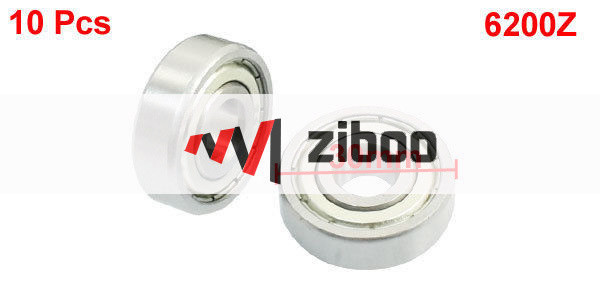 10Pcs 6200Z 10x 30x 9mm Single Row Sealed Deep Groove Ball Bearings Silver Ton