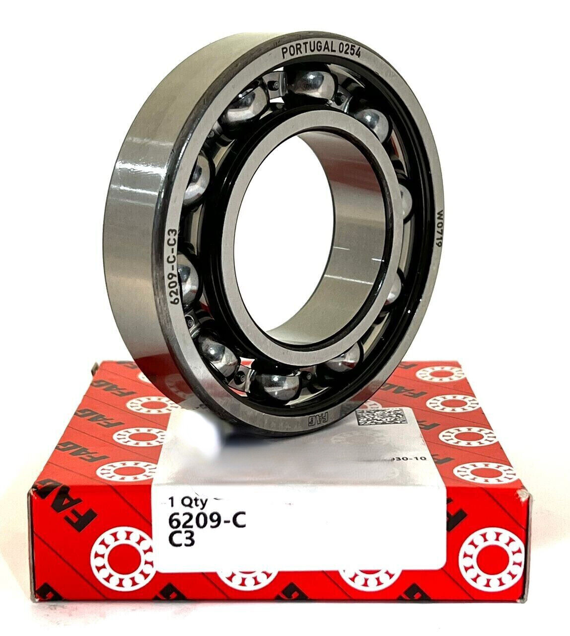 FAG 6209 C3 DEEP GROOVE BALL BEARING, OPEN TYPE, NO SEALS 45x85x19mm 6209-C-C3