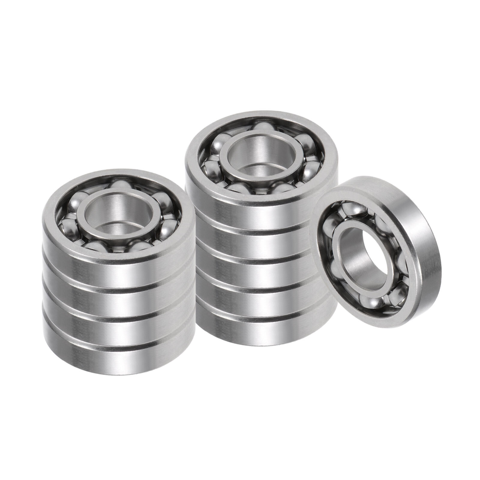 10pcs Deep Groove Ball Bearings 3/8″x7/8″x7/32″ Chrome Steel Open Type ABEC1