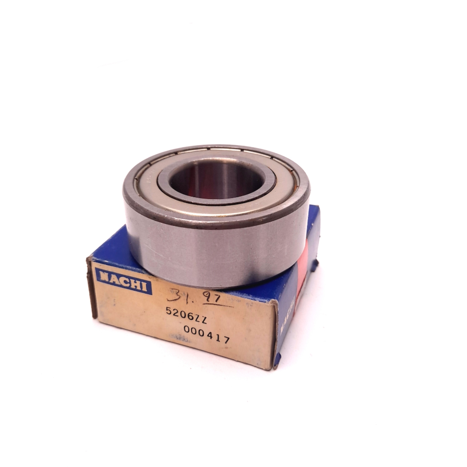 Nachi 5206ZZ Double Row Ball Bearing, ID: 1.18″ OD: 2.44″ x .95″
