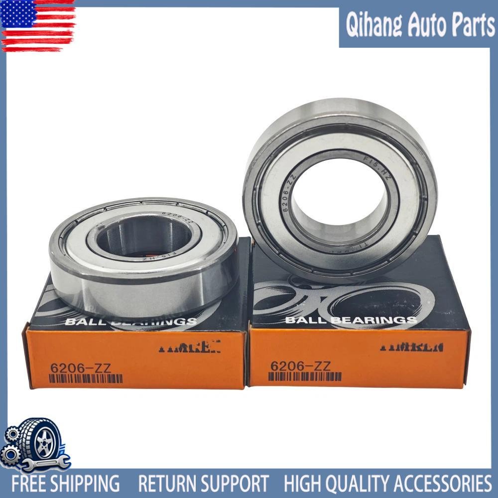 2PACK Fit For TIMKEN 6206-ZZ 30X62X16MM Double Metal Seal Bearings