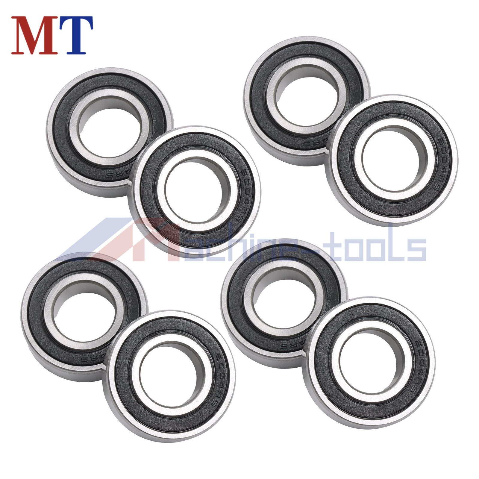 10 Pcs 6004-2RS C3 Bearing 20x42x12mm Premium Rubber Sealed Industrial Grade