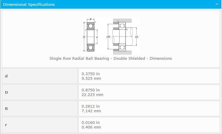 NTN R6ZZ Miniature / Extra Small Ball Bearing 9.525×22.225×7.142mm