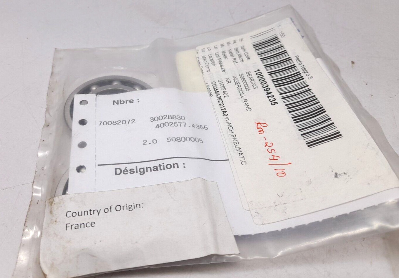 Ingersoll Rand 50800005 Bearing SKF 16005