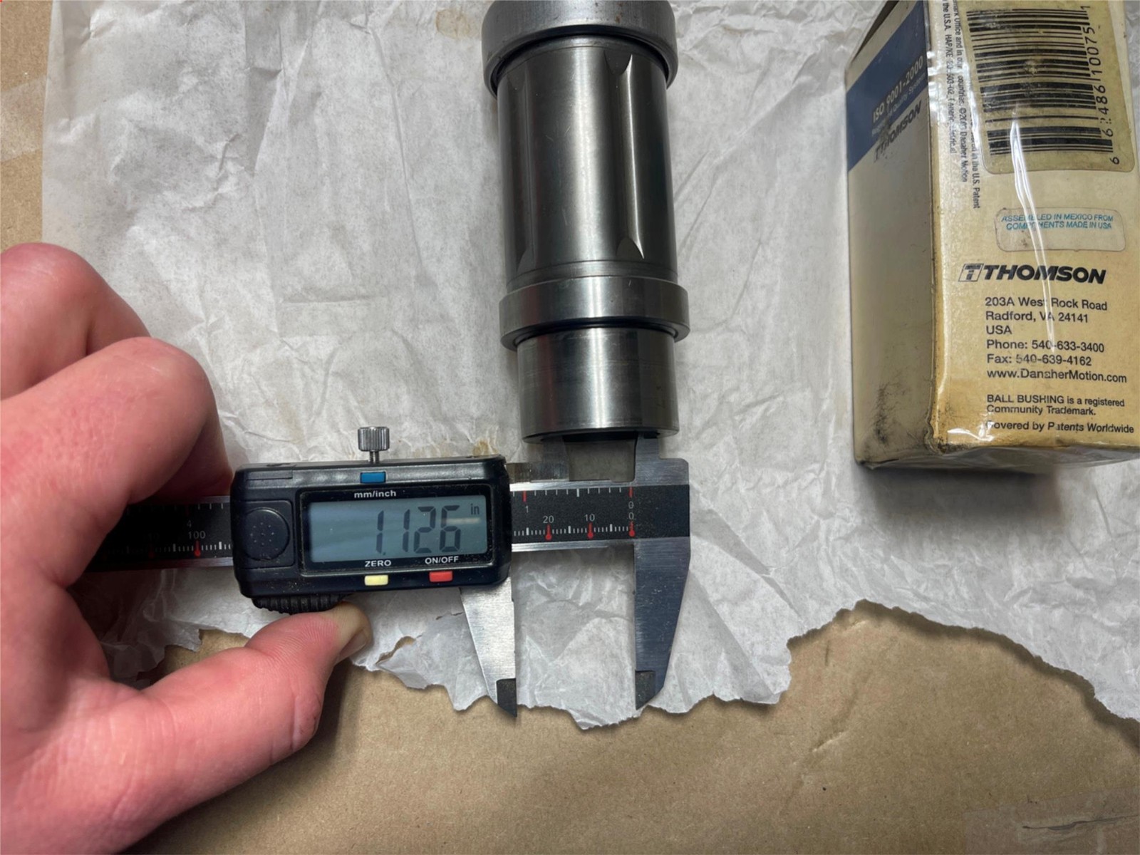 Thomson DS16 Ball Bushing Bearing Die Set Closed End for 1″ Diam Shaft