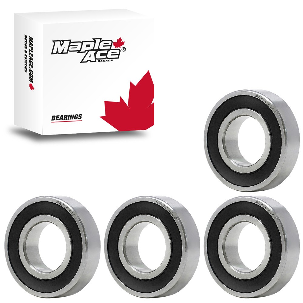 6204-2RS Ball Bearing 20x47x14mm 6204 2RS Rubber Sealed (Qty 4)
