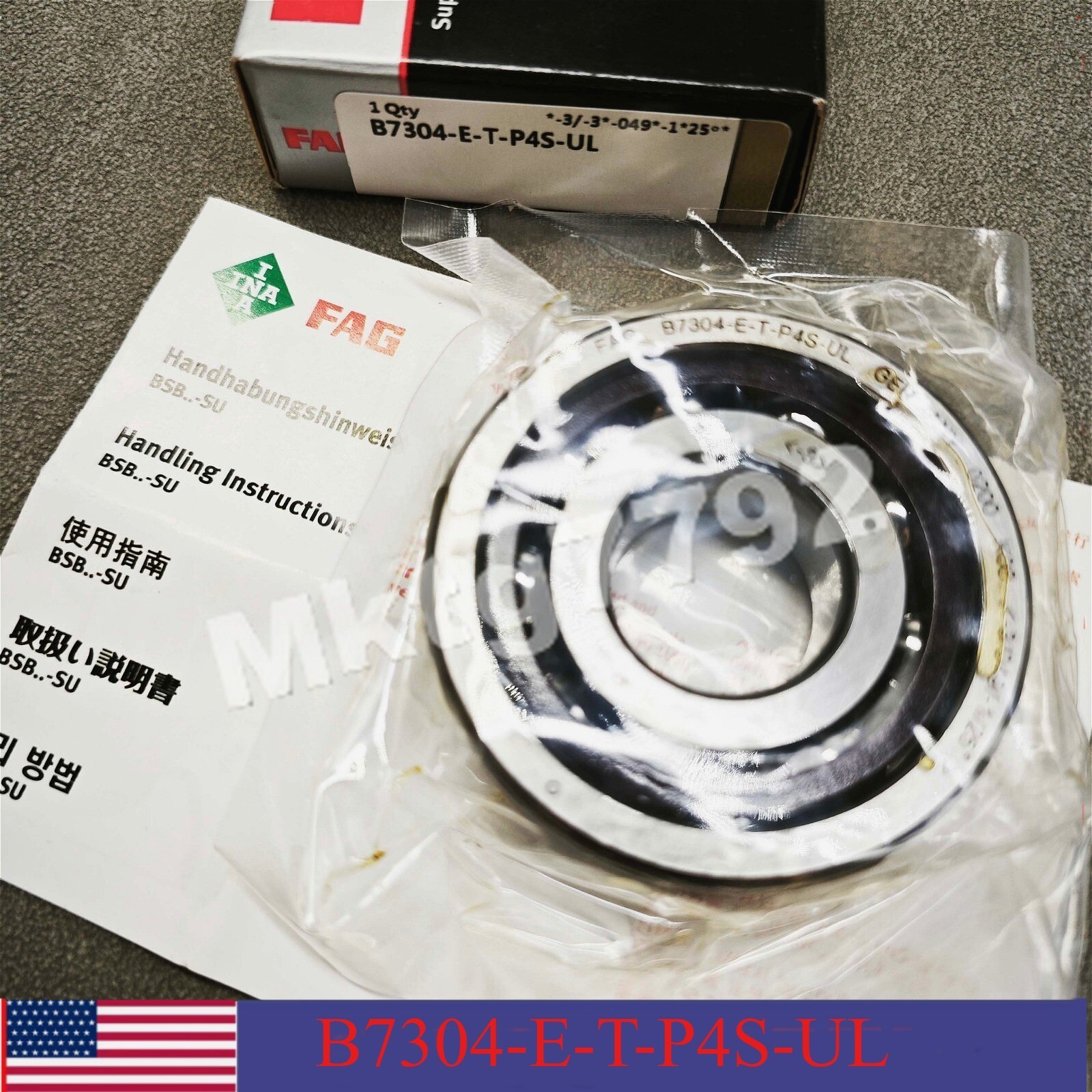 NEW Angular Contact Ball Bearing Single Row For 20x52x15mm FAG B7304-E-T-P4S-UL