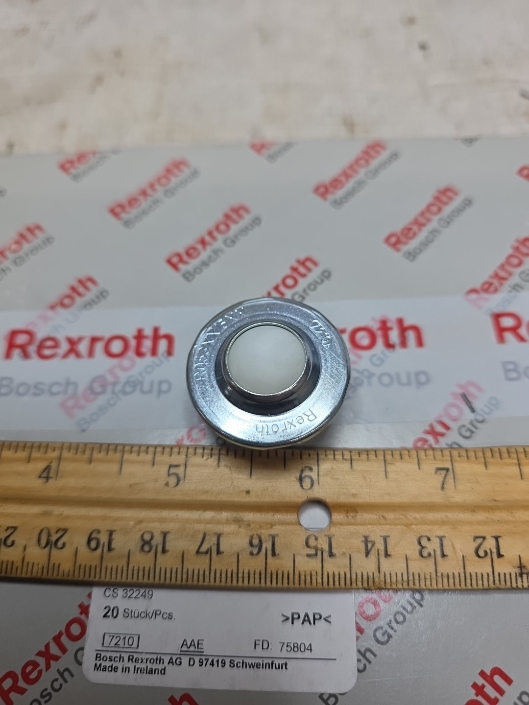 BOSCH REXROTH R053XX15XX Ball transfer units OD 0.946″ FLANGE OD 1.228″ QTY 1