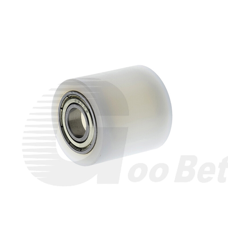 Plastic Roller Two Bearing Coated PP / POM Guiding Wheel Flat Belt Idler Various