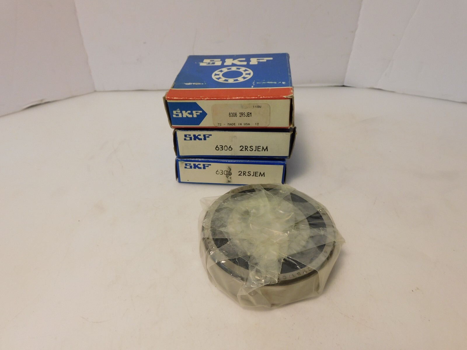 LOT OF 3 SKF 6306 2RSJEM BALL BEARING